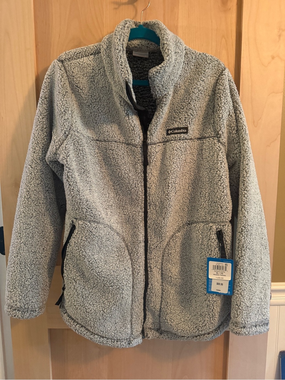 Columbia Light Gray Sherpa Puffer Jacket